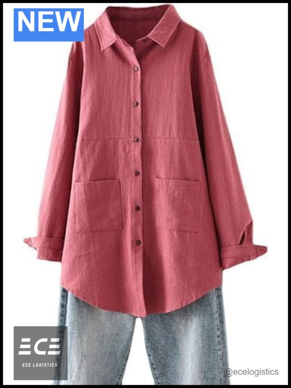 Linen Button Down Tunic Top Long Sleeve Loose Fit Casual Work Blouse